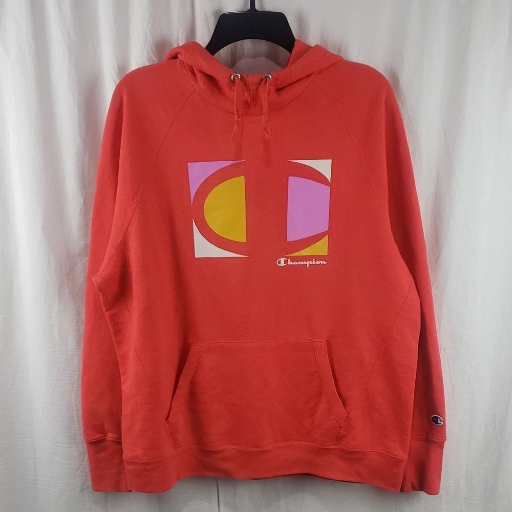 Champion Orange Women's XL Fleece Lined Hoodie